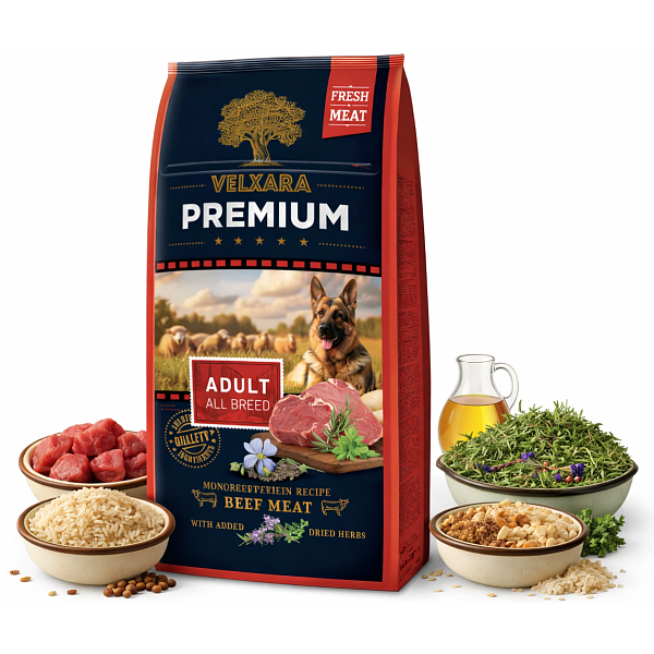 VELXARA PREMIUM Dry Dog Adult Monoprotein Beef Meat 12 kg