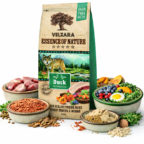 Velxara Essence of Nature GF dog senior duck 11,4 kg
