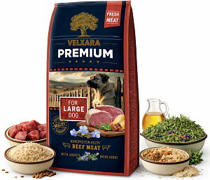 Velxara PREMIUM Dry Dog Adult Large Monoprotein Beef Meat 12 kg
